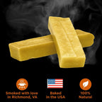 Hickory Smoked Yak Cheese Dog Chews, 2-Pack Long-Lasting Grain-Free Treats for Medium and Large Dogs