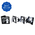 High Contrast Baby Book in Black and White, Self-Standing Accordion Design for Tummy Time and First Words