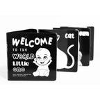 High Contrast Baby Book in Black and White, Self-Standing Accordion Design for Tummy Time and First Words