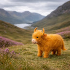 Highland Cow Ornament Hand Felted from Organic Wool