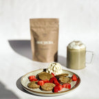 Hojicha Powder Organic Premium Roasted Green Tea for Lattes, Tea, Smoothies and Baking · Organic roasted green tea powder
