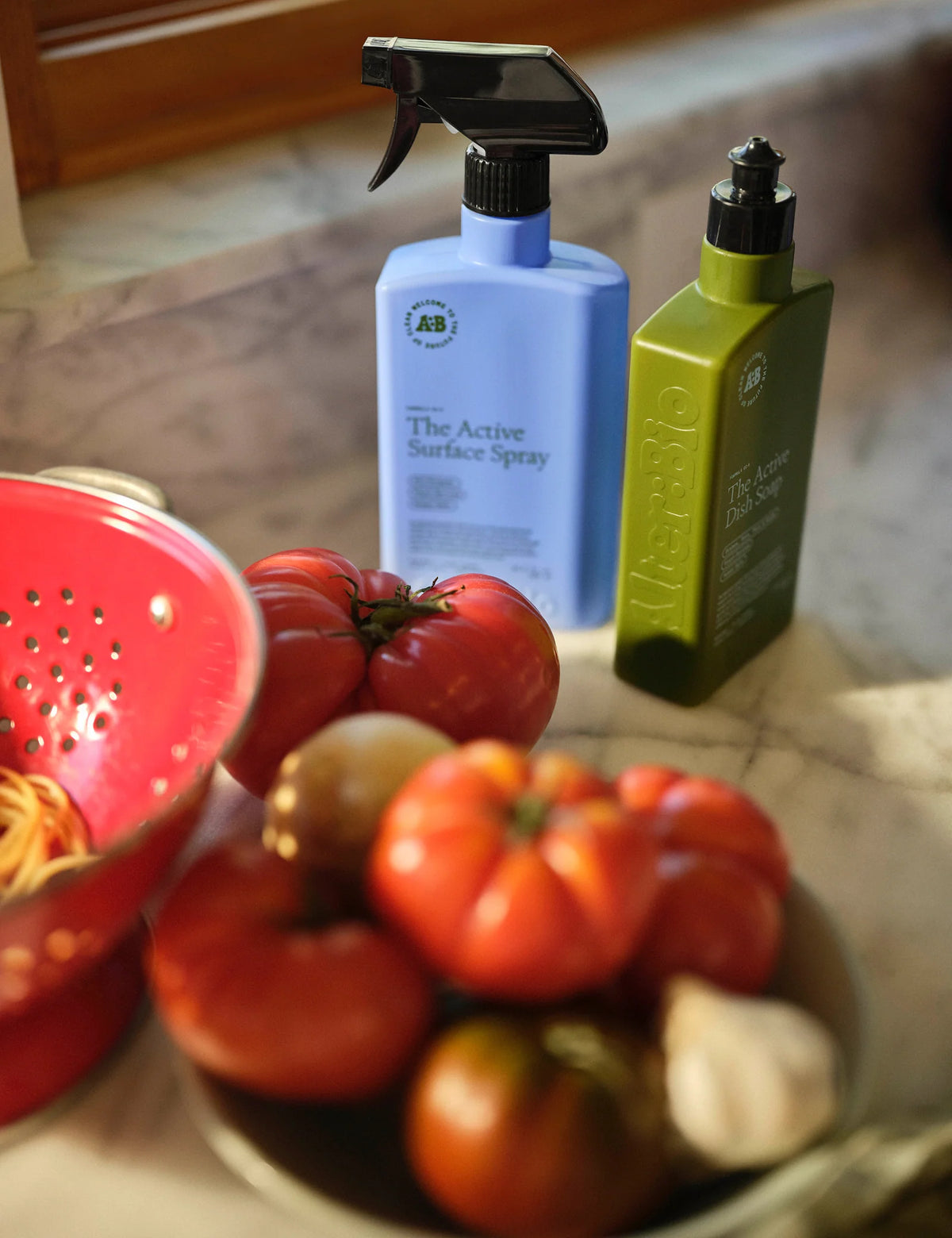 Home Cleaning Set with Active Surface Spray, Dish Soap, and Reusable Spray Trigger for Everyday Kitchen Care