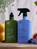 Home Cleaning Set with Active Surface Spray, Dish Soap, and Reusable Spray Trigger for Everyday Kitchen Care