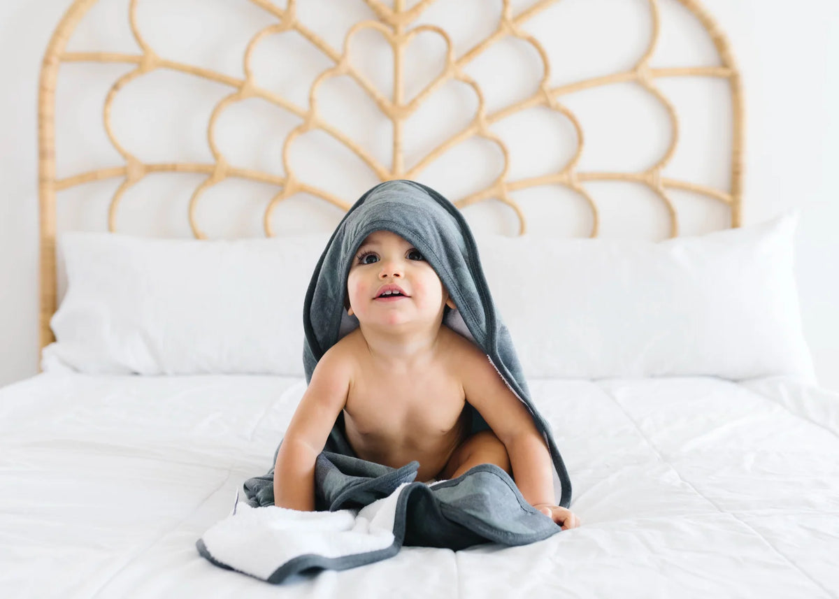 Hooded Baby Towel in Green Camouflage