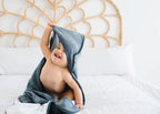 Hooded Baby Towel in Green Camouflage