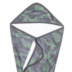Hooded Baby Towel in Green Camouflage