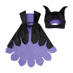 Horned Dog Costume with a Slightly Adjustable Cape and Headpiece for Halloween Dress-Up in S and M/L