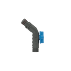 Hose Connector with Integrated Ball Valve and Angled Handle for Garden Hose Water Control · Integrated ball valv — Slate Gray