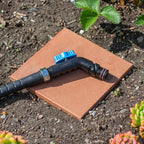 Hose Connector with Integrated Ball Valve and Angled Handle for Garden Hose Water Control · Integrated ball valve for flow