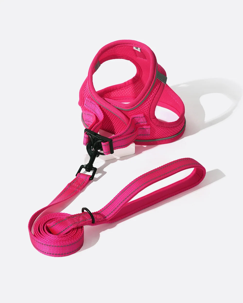 Hot Pink Dog Harness and Leash Set