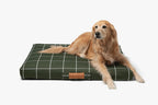Hunter Green Grid Dog Bed Cover or Mattress Ensemble in Small to