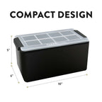 Ice Cube Maker System with Directional Freezing, Eight Jumbo 2-Inch Cubes, Lid and Compact Countertop Size