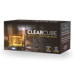 Ice Cube Maker System with Directional Freezing, Eight Jumbo 2-Inch Cubes, Lid and Compact Countertop Size