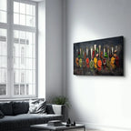 Indian Spices Glass Wall Art in a Horizontal Rectangular Design