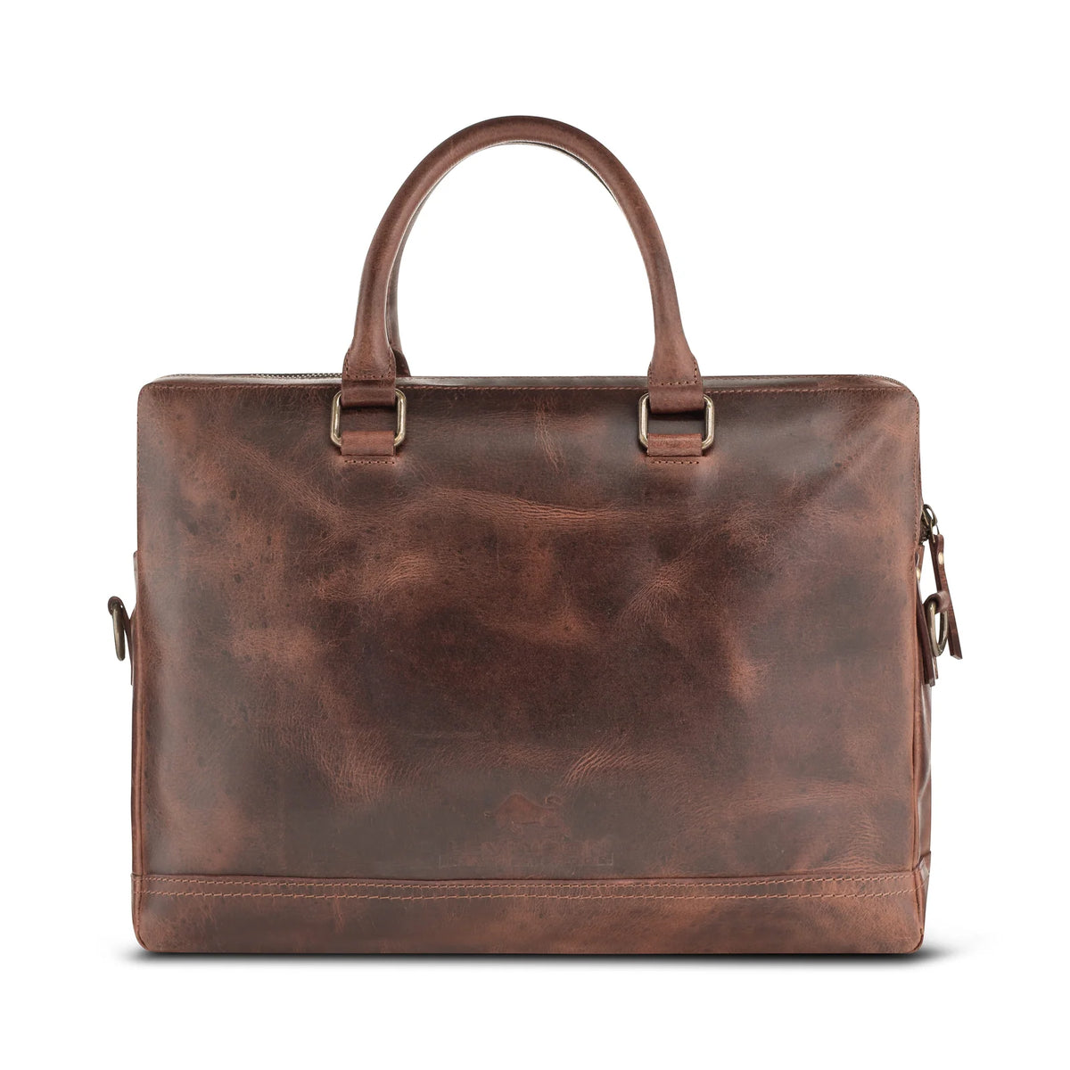 Indigo Leather Briefcase in Full Grain Water Buffalo Leather