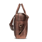 Indigo Leather Briefcase in Full Grain Water Buffalo Leather