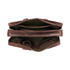 Indigo Leather Briefcase in Full Grain Water Buffalo Leather