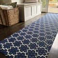 Indoor Runner Mat in Minuet Midnight with an Ultra-Thin Borderless Profile for Entryways and Halls