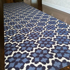 Indoor Runner Mat in Minuet Midnight with an Ultra-Thin Borderless Profile for Entryways and Halls