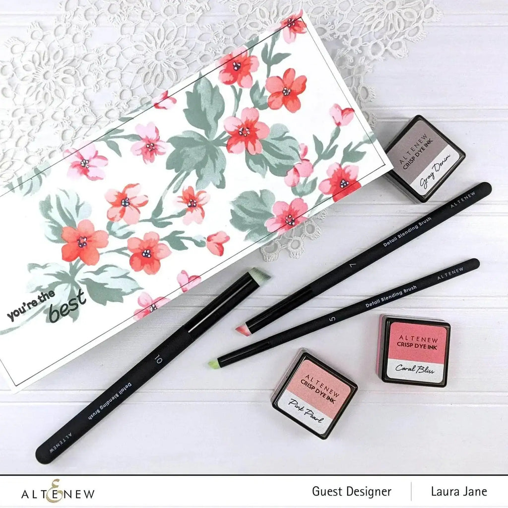 Ink Blending Brush Bundle with 12 Detailed Brushes in Four Sets for Stencils, Die Cuts, Card Making and Mixed Media
