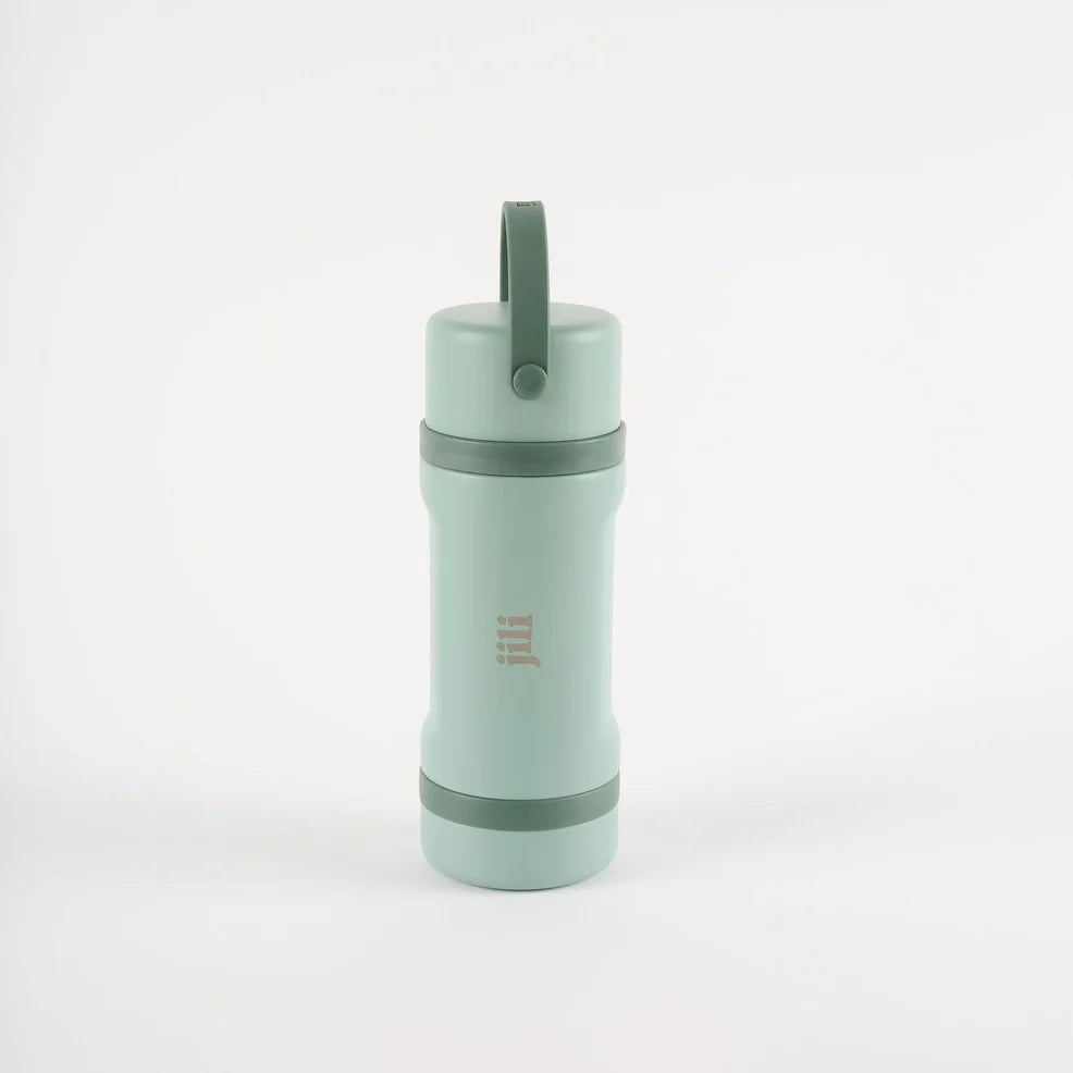 Insulated Baby Bottle with 8 oz Capacity and Three Silicone Flow Nipples for Travel Feeding