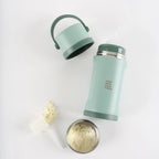 Insulated Baby Bottle with 8 oz Capacity and Three Silicone Flow Nipples for Travel Feeding