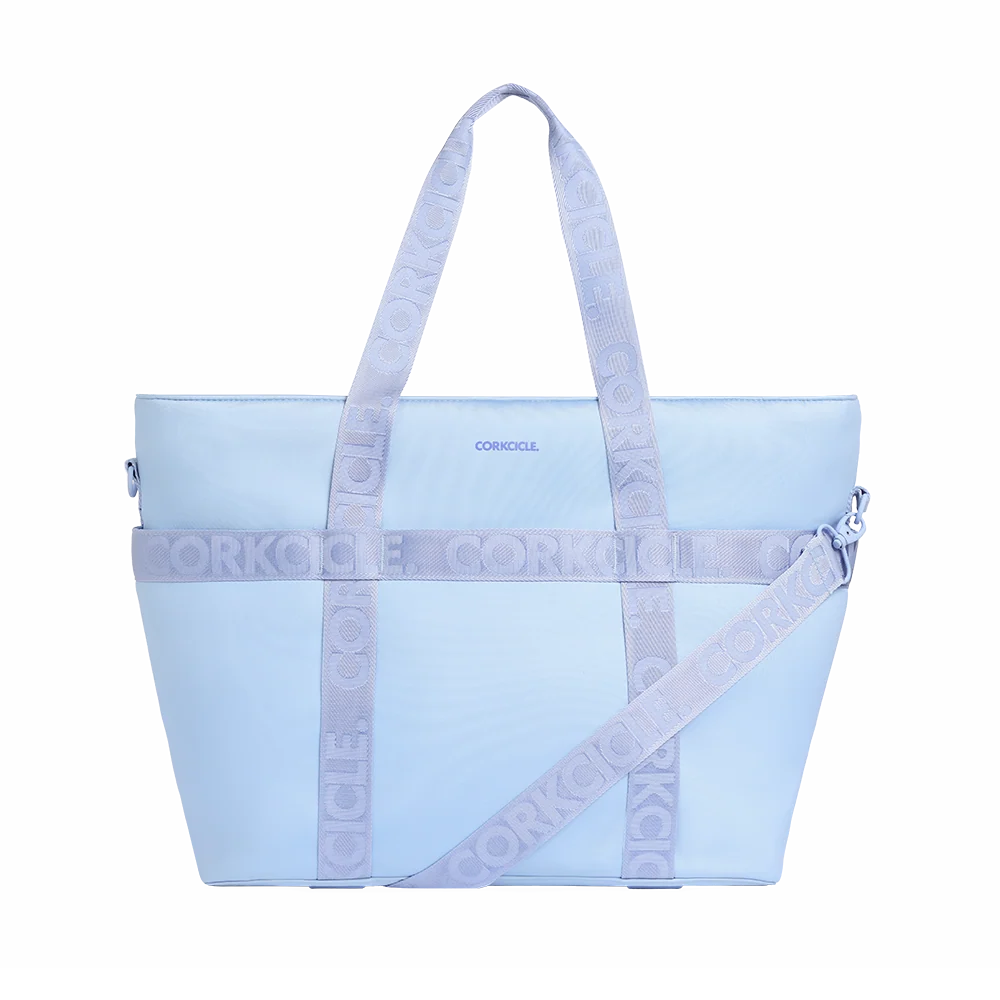 Insulated Cooler Tote with Exterior Storage Pockets and Straps for Beach Towels or Picnic Blankets