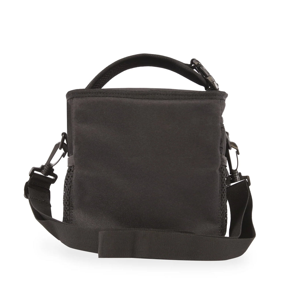 Insulated Lunch Box with Front Zipper Pocket, Side Mesh Pockets and Removable Shoulder Strap
