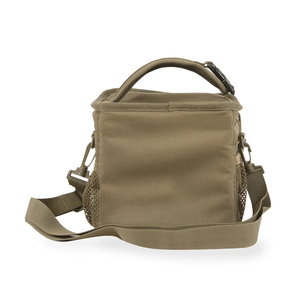 Insulated Lunch Box with Front Zipper Pocket, Side Mesh Pockets and Removable Shoulder Strap