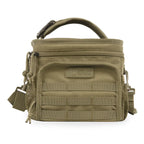 Insulated Lunch Box with Front Zipper Pocket, Side Mesh Pockets and Removable Shoulder Strap