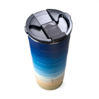 Insulated Stackable Tumbler with Screw-On Lid, 26 oz Ombre Design for Hot and Cold Everyday Drinks