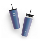 Insulated Tumbler Cup with Leak-Proof Flip Lid, Straw Lid and Two Straw in 24 oz or 32 oz Sizes