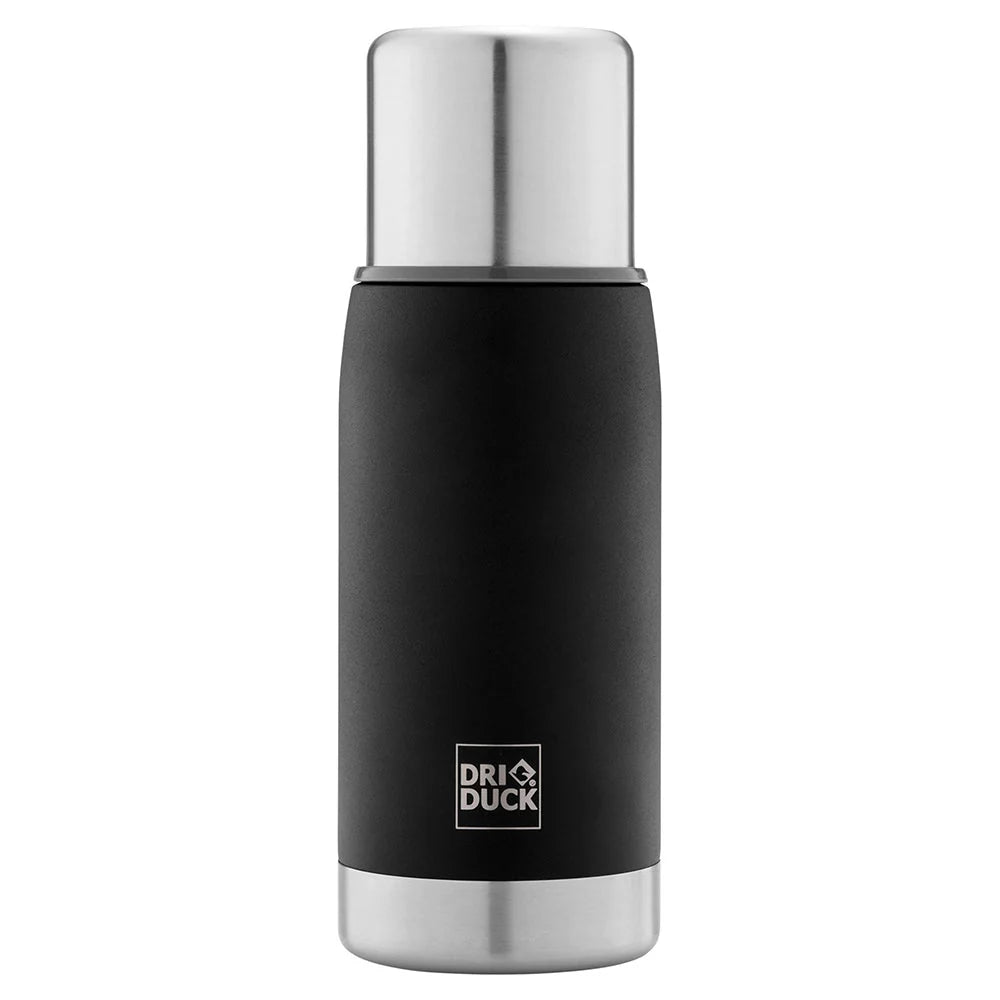 Insulated Water Bottle, 19 oz. Double-Wall Stainless Steel Design with a Lid That Doubles as a Cup — Black