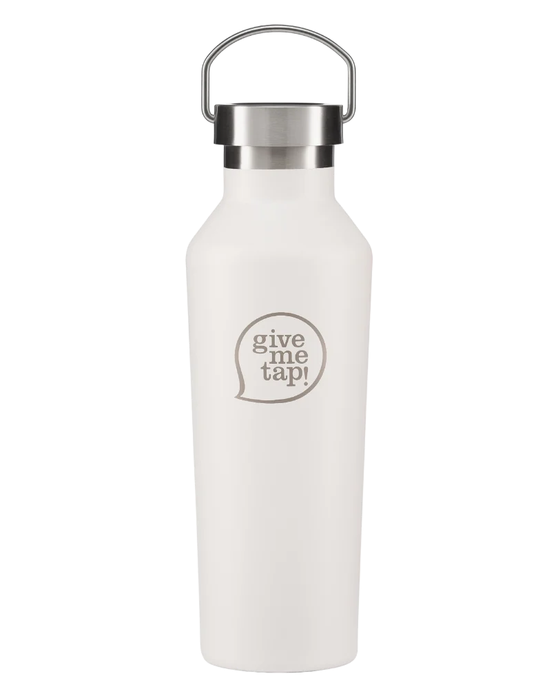 Insulated Water Bottle, White