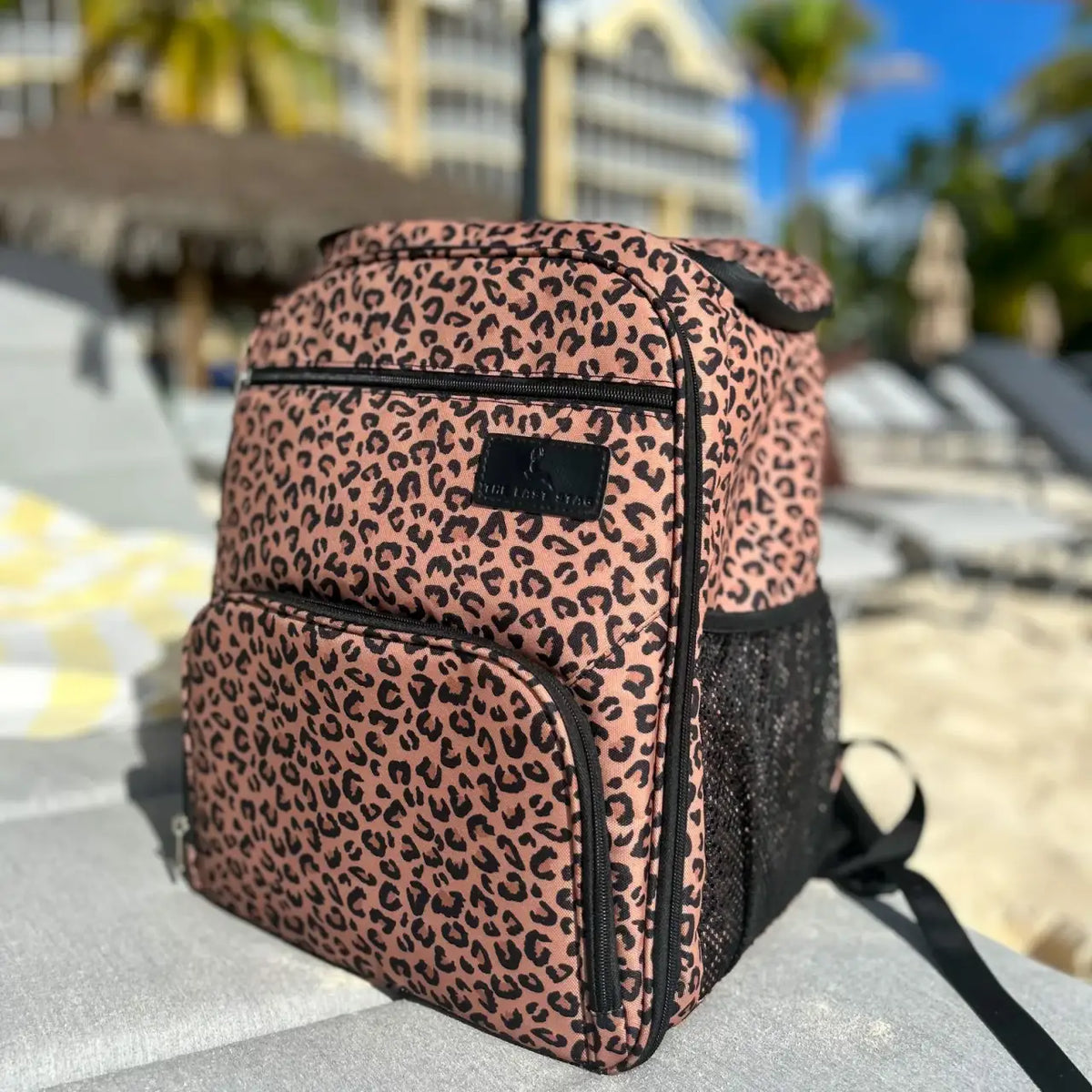 Insulated Waterproof Leopard Print Backpack Cooler