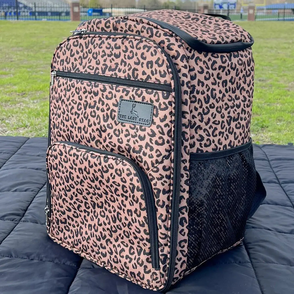 Insulated Waterproof Leopard Print Backpack Cooler