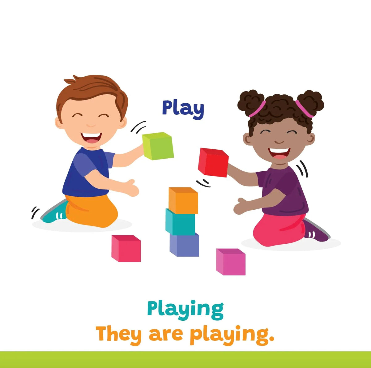 Interactive Toddler Action Book for Learning Verbs and Building Early Sentences, Ages 1–4 · Children's Board Book