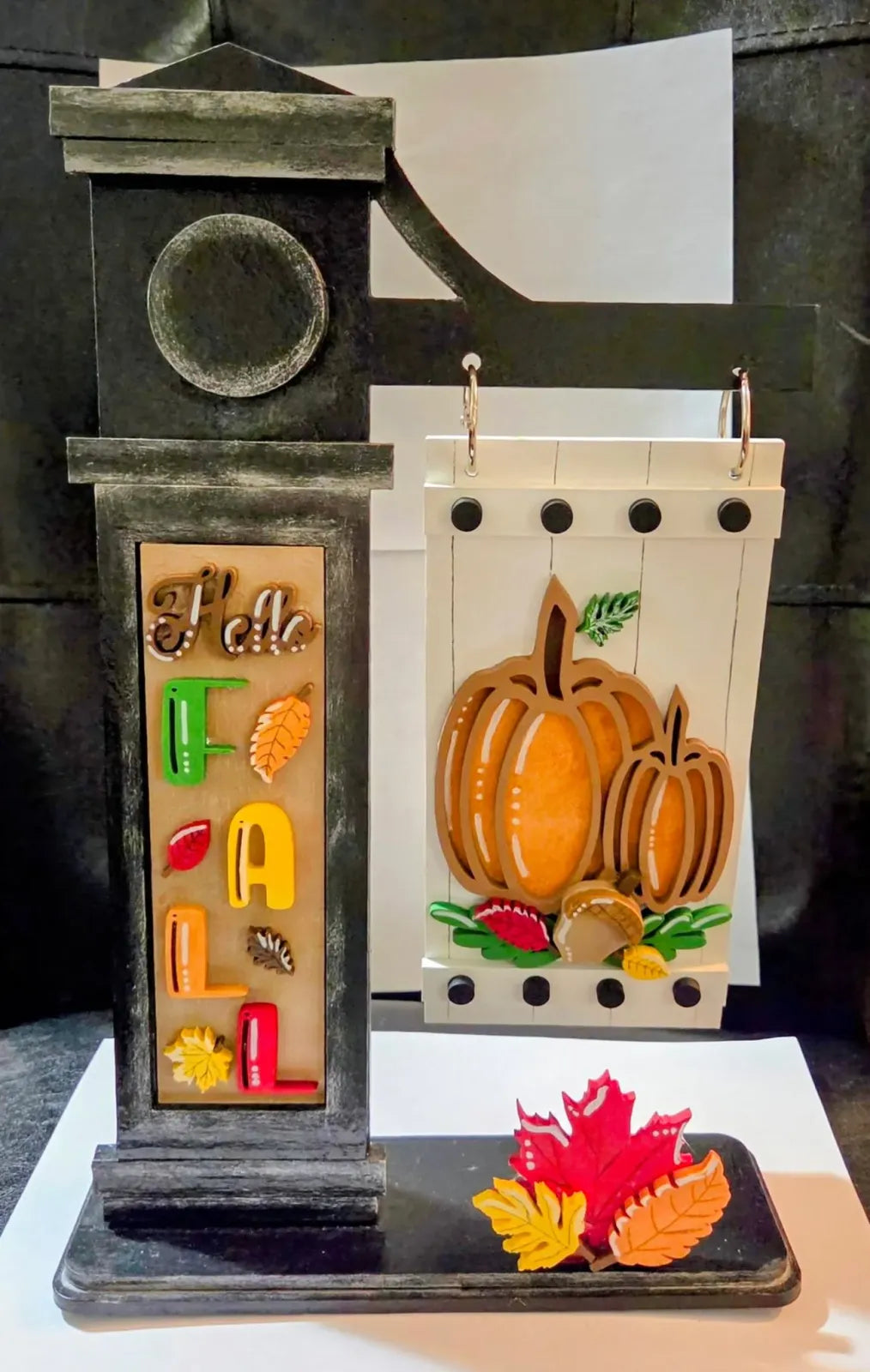 Interchangeable Wood Arm Stand for Seasonal Countertop Displays, Blank Craft Base for Painted Inserts