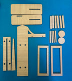 Interchangeable Wood Arm Stand for Seasonal Countertop Displays, Blank Craft Base for Painted Inserts