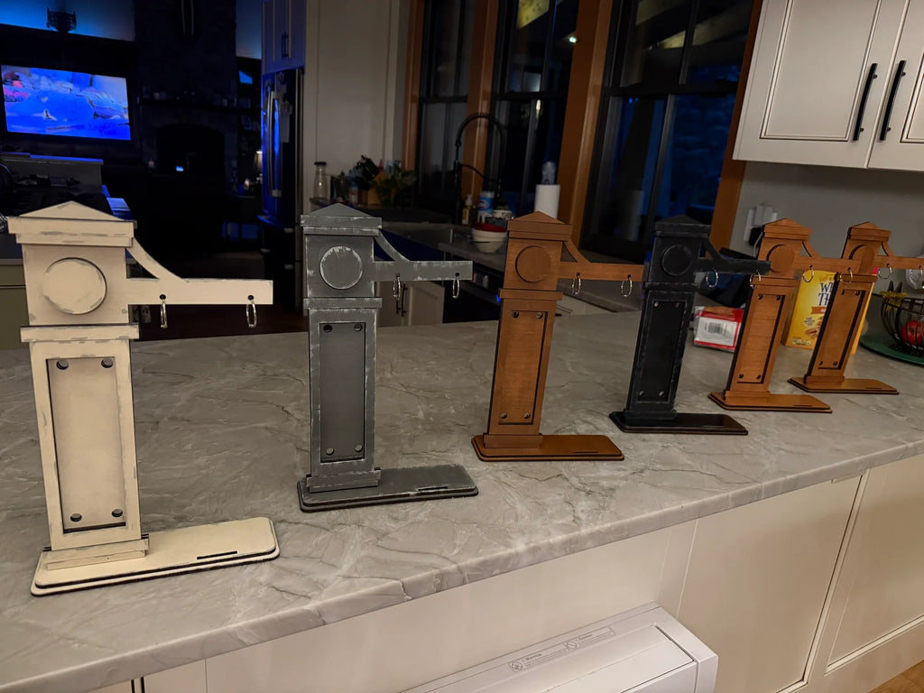 Interchangeable Wood Arm Stand for Seasonal Countertop Displays, Blank Craft Base for Painted Inserts