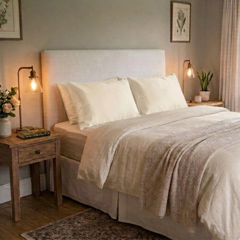 Ivory Silk Pillowcase in 22 Momme Mulberry Silk