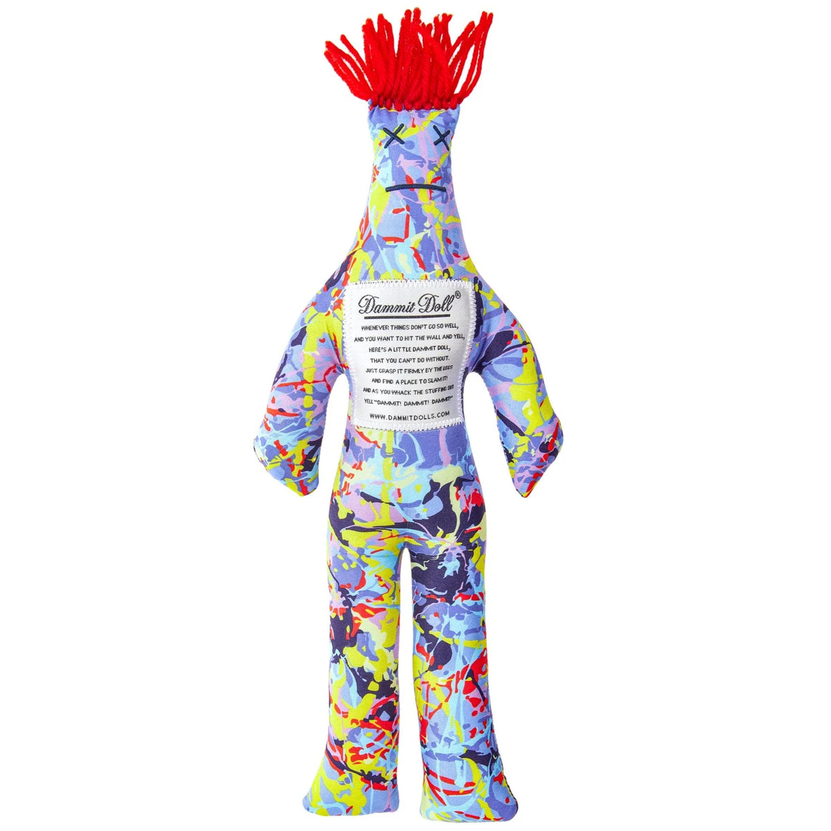 Jackson Pollock-Inspired Stress Relief Doll with Colorful Paint-Splatter Design for Creative Desks and Gifts