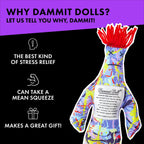 Jackson Pollock-Inspired Stress Relief Doll with Colorful Paint-Splatter Design for Creative Desks and Gifts