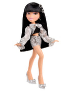 Jade Fashion Doll in a Metallic Bow Jacket and Glittery Skirt, Including a Customizable Charm Bracelet