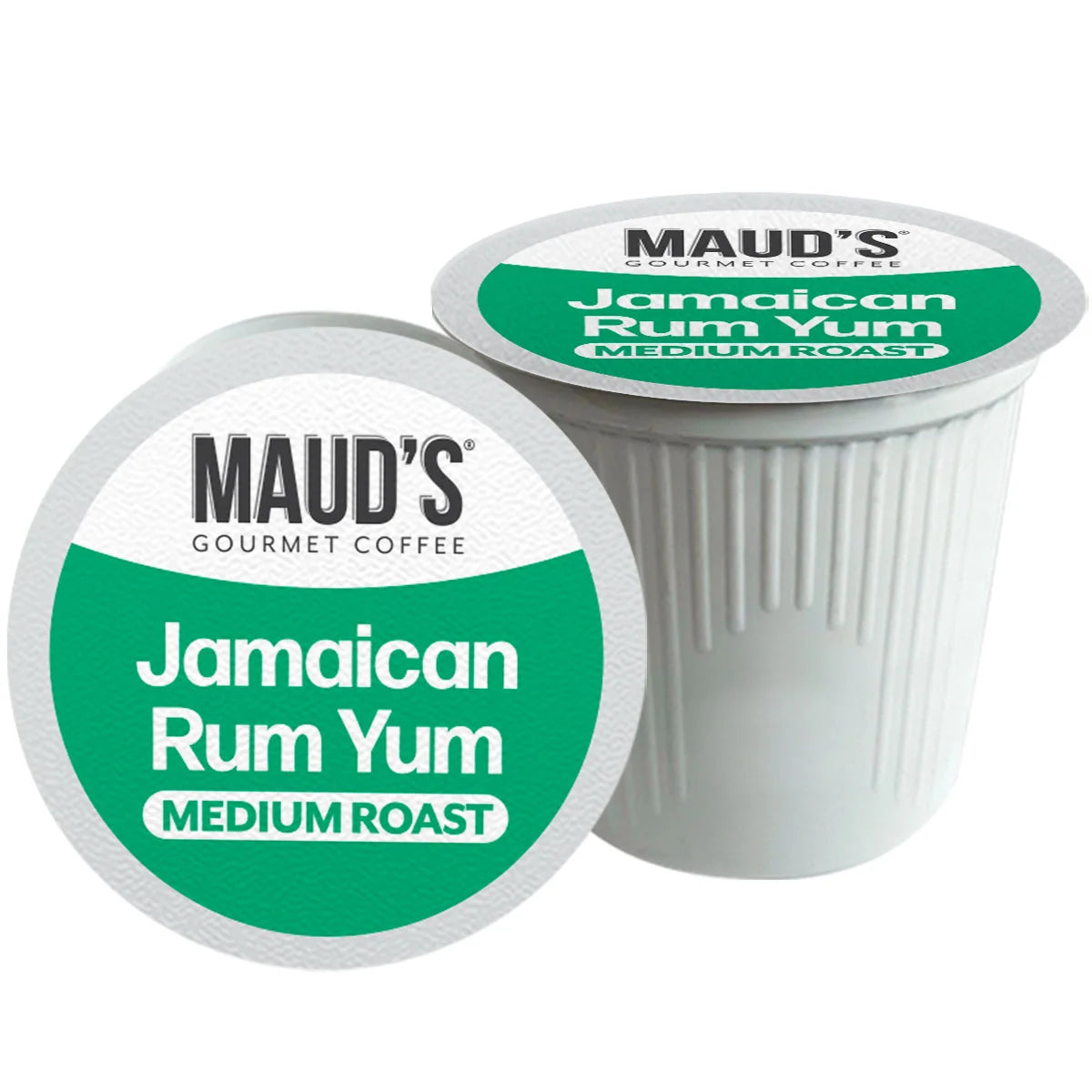 Jamaican Rum Yum Coffee Pods, Medium Roast Low-Acidity Flavor in Sealed Fresh Recyclable 18ct or 36ct Packs