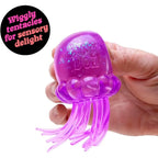 Jellyfish Squishy Fidget Toy with Sparkly Glitter Liquid and Wiggly Tentacles for Stress Relief, Focus, and Sensory Play