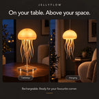 Jellyfish Table Lamp with Gently Flowing Legs That Create a Dancing Effect and a Chill Room Atmosphere