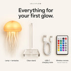 Jellyfish Table Lamp with Gently Flowing Legs That Create a Dancing Effect and a Chill Room Atmosphere