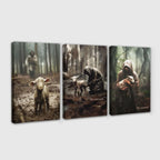 Jesus Wall Art Canvas in Three Panels