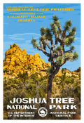 Joshua Tree National Park Poster in 1930s WPA Style on 100%